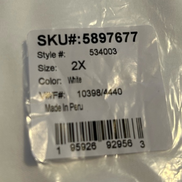 Lands End mock turtleneck 2X white - Picture 3 of 4